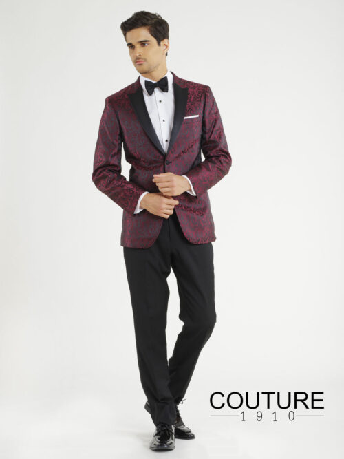 1910 Couture Chase Burgundy Paisley