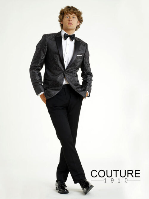 1910 Couture Chase Charcoal Paisley