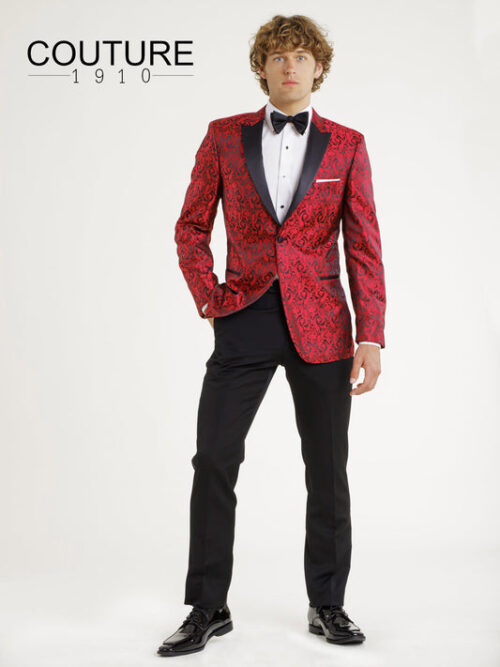 1910 Couture Chase Red Paisley