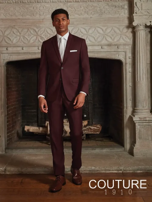 1910 Couture Burgundy Suit